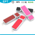 Stick Shape Colorful Emboss Logo Leather Flash Drive USB (TL008)